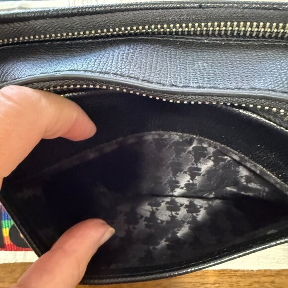 KARL LAGERFELD PARIS MAYBELLE CAMERA CROSSBODY BAG RAINBOW STRIPE STRAP CASUAL - Picture 9 of 16